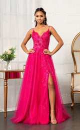 1 of 8 GLS by Gloria GL3034 Dress Fuchsia