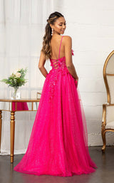 3 of 8 GLS by Gloria GL3034 Dress Fuchsia