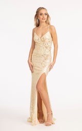 1 of 16 Elizabeth K GL3049 Dress Champagne