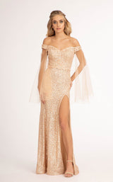 3 of 12 Elizabeth K GL3054 Dress Rose-Gold