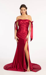 2 of 20 Elizabeth K GL3059 Dress Burgundy