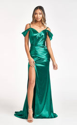 1 of 12 Elizabeth K GL3060 Dress Emerald-Green