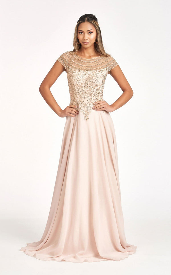 Elizabeth K GL3065 Dress Champagne