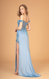 14 of 28 Elizabeth K GL3082 Dress Smoky-Blue