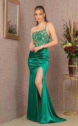 3 of 13 Elizabeth K GL3125 Dress Emerald-Green