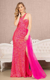 3 of 13 Elizabeth K GL3133 Dress Fuchsia