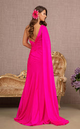 13 of 14 Elizabeth K GL3136 Dress Fuchsia