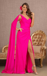 10 of 14 Elizabeth K GL3136 Dress Fuchsia