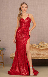 1 of 8 Elizabeth K GL3146 Dress Burgundy