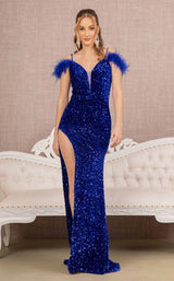 4 of 16 Elizabeth K GL3149 Dress Royal-Blue