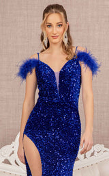 8 of 16 Elizabeth K GL3149 Dress Royal-Blue