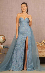 1 of 5 GLS by Gloria GL3156 Dress Smoky-Blue