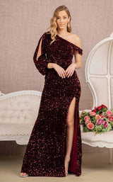 5 of 22 Elizabeth K GL3159 Dress Wine