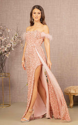 2 of 14 Elizabeth K GL3163 Dress Rose-Gold