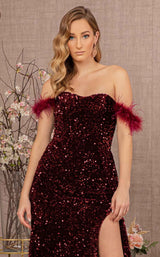 6 of 14 Elizabeth K GL3163 Dress Wine