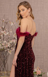 9 of 14 Elizabeth K GL3163 Dress Wine