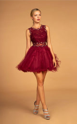 3 of 31 Elizabeth K GS1427 Dress Burgundy