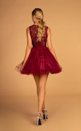 12 of 31 Elizabeth K GS1427 Dress Burgundy