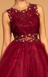 16 of 31 Elizabeth K GS1427 Dress Burgundy