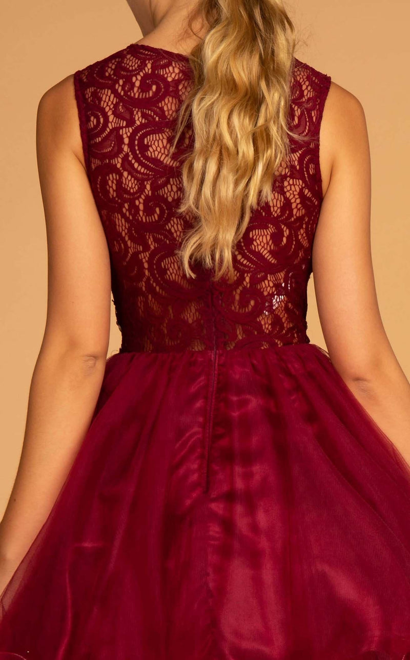 Elizabeth K GS1427 Dress Burgundy