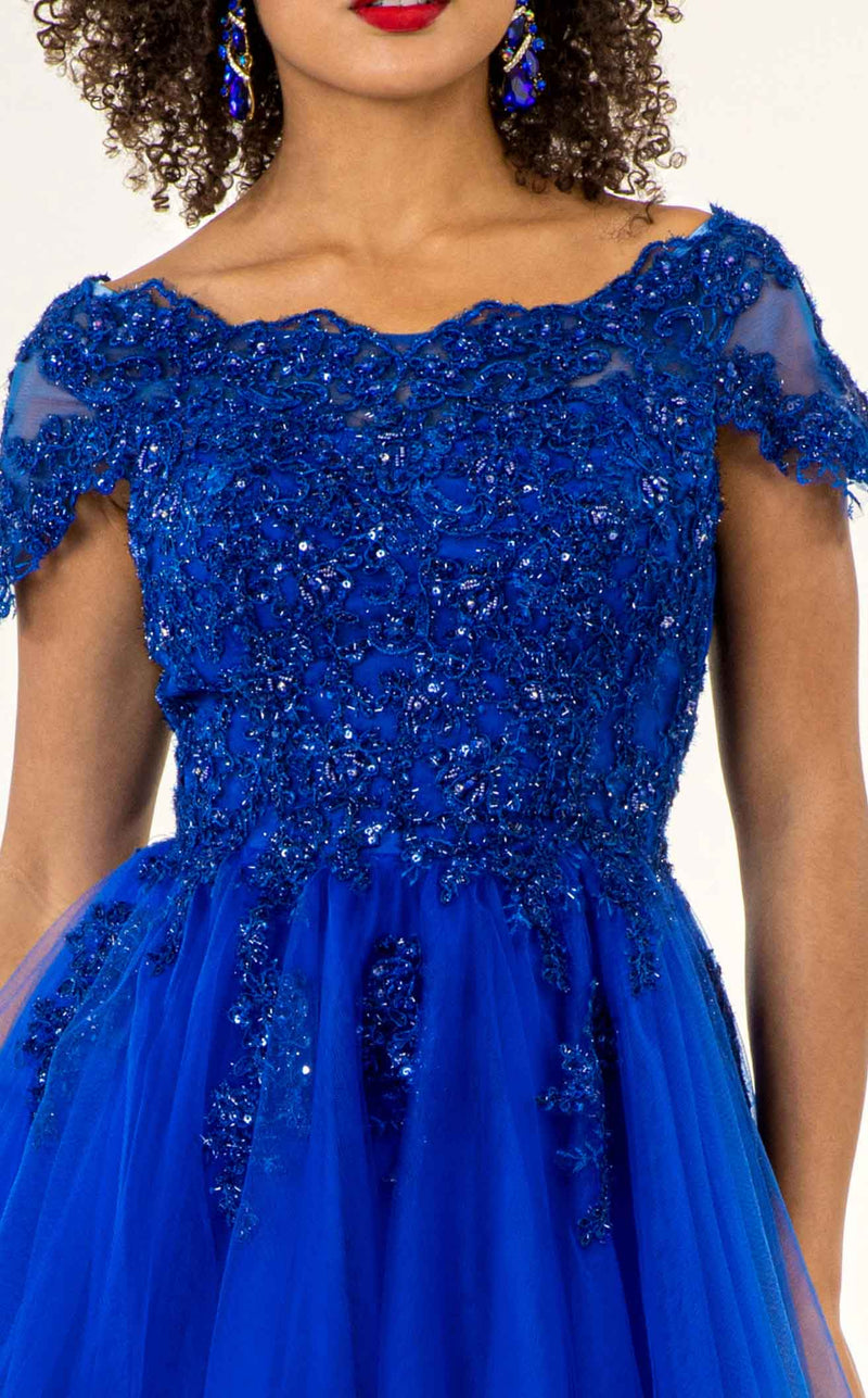 Elizabeth K GS1953 Dress Royal-Blue