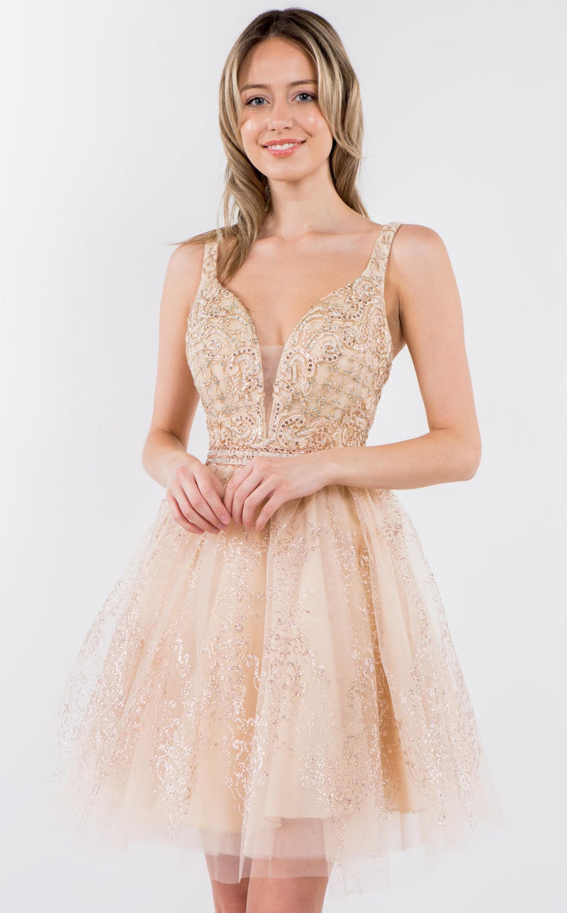 Elizabeth K GS1965 Dress Champagne