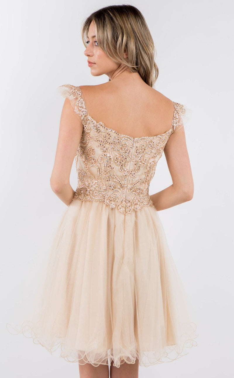 Elizabeth K GS1966 Dress Champagne