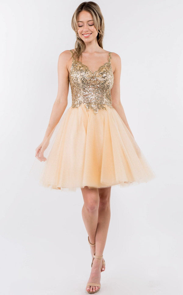 Elizabeth K GS1967 Dress Champagne