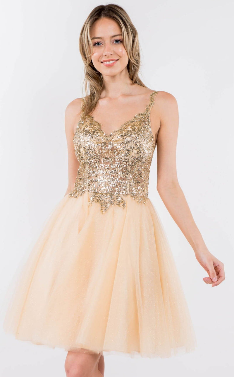 Elizabeth K GS1967 Dress Champagne