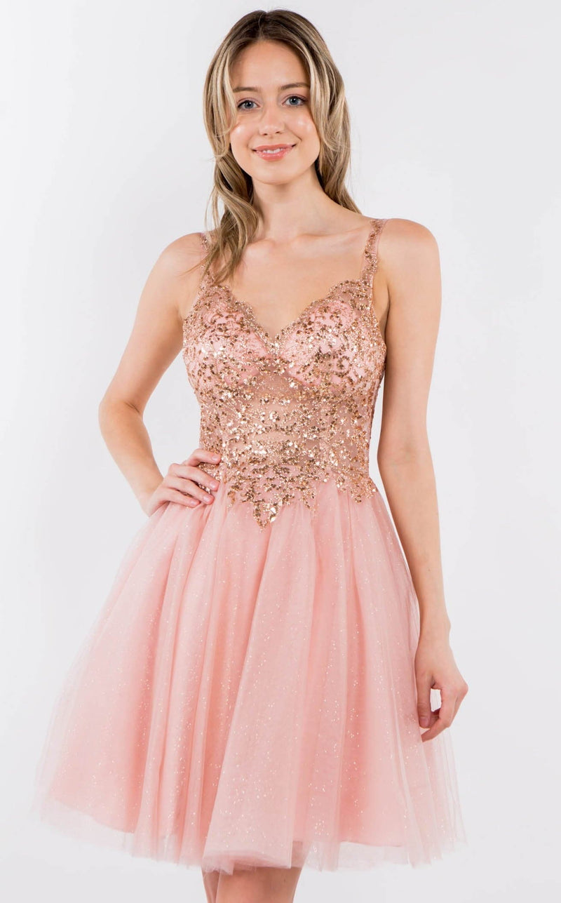 Elizabeth K GS1967 Dress Rose-Gold