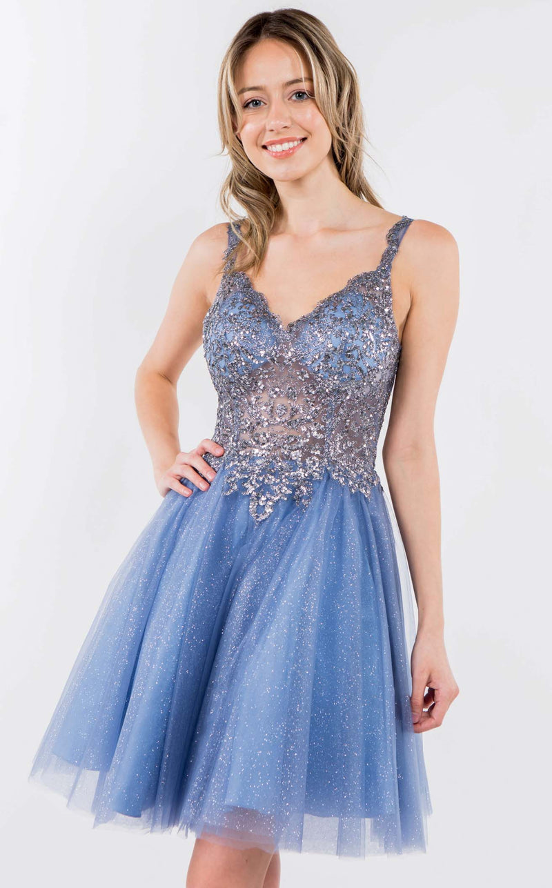 Elizabeth K GS1967 Dress Smoky-Blue