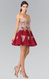 3 of 26 Elizabeth K GS2371 Dress Burgundy