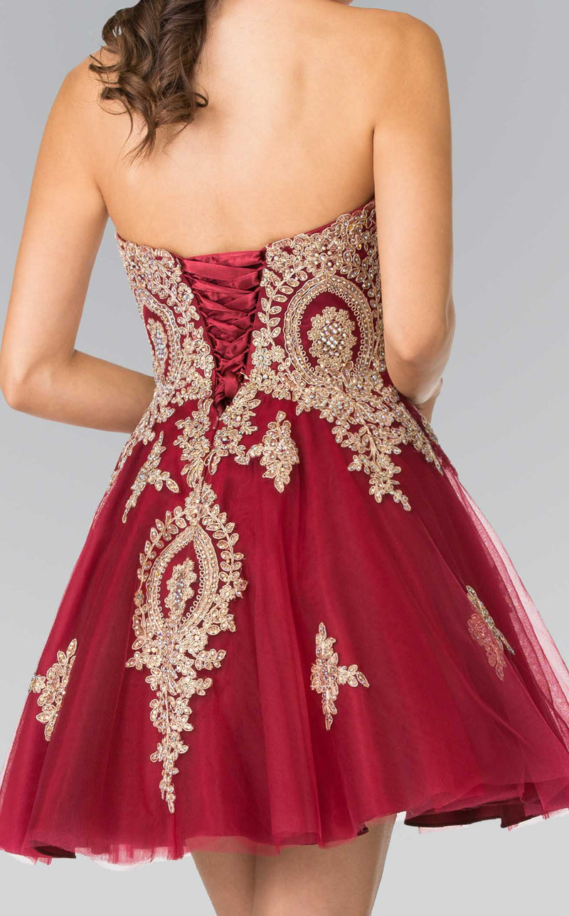 Elizabeth K GS2371 Dress Burgundy