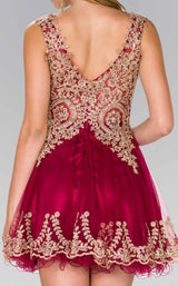 17 of 18 Elizabeth K GS2403 Dress Burgundy