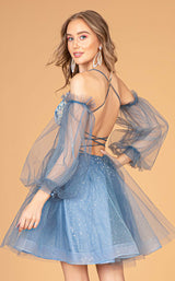 15 of 15 Elizabeth K GS3095 Dress Smoky-Blue