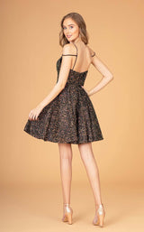 2 of 4 Elizabeth K GS3097 Dress Black-Gold