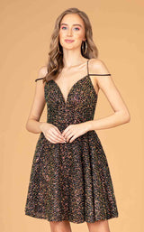 3 of 4 Elizabeth K GS3097 Dress Black-Gold