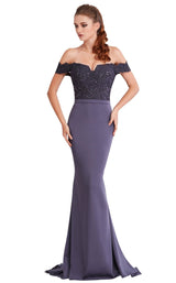 2 of 8 Jadore J15016 Dress Steel-Blue