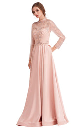 3 of 8 Jadore J15022 Dress Dusty-Pink