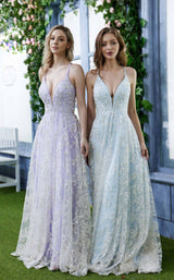 4 of 7 Jadore J22012 Pale-Blue and Pale-Purple