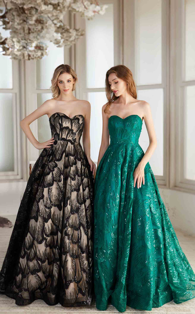 Jadore J22049 Black-Nude and Emerald