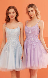 3 of 4 Jadore J22086 Light-Blue and Violet