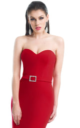 8 of 8 Jadore J5086 Dress Red