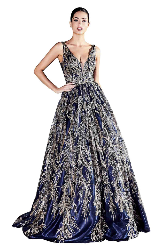 Cinderella Divine J812 Dress Navy-Gold