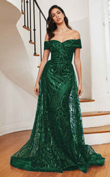 2 of 9 LaDivine J836 Dress Emerald