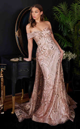 5 of 9 LaDivine J836 Dress Rose-Gold