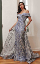 7 of 9 LaDivine J836 Dress Smoky-Blue