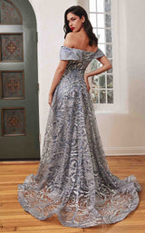 8 of 9 LaDivine J836 Dress Smoky-Blue