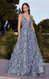 5 of 6 LaDivine J838 Dress Smoky-blue