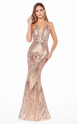 1 of 2 Cinderella Divine J9665 Dress Rose-Gold